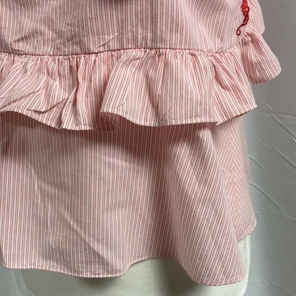 Zara Trafaluc Collection Embroidered Crop Style Ruffled Top - Picture 8 of 12